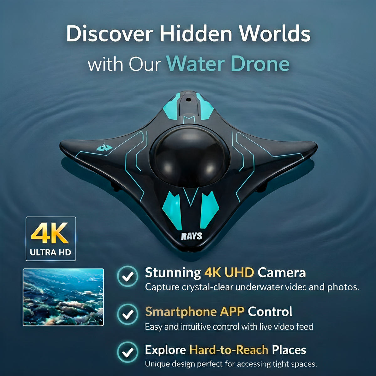 MantaVision™ - App Controlled RC Drone